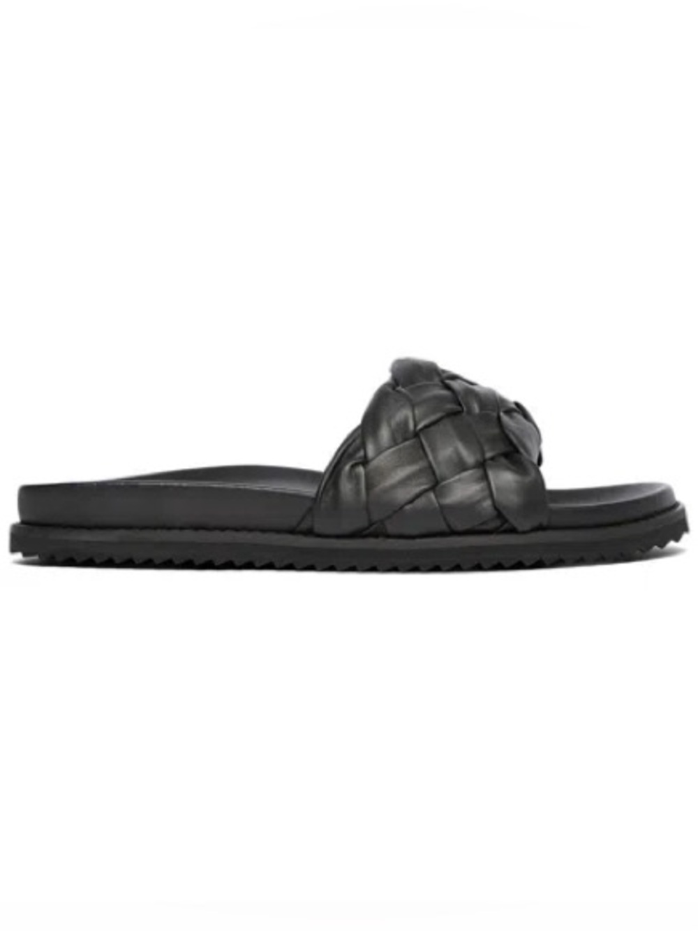 FREDA SALVADOR Lily Slides - Black Leather
